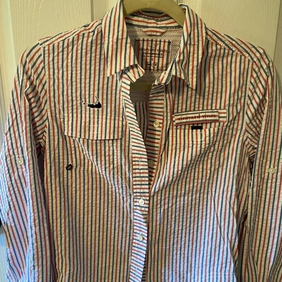 Vineyard Vines seersucker cover up dress - Picture 2 of 8